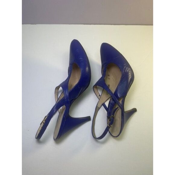 Vintage Royal Blue Strappy Heels Rosina Ferragamo Schiavone - Size 4  Fun & Fab - Picture 8 of 15